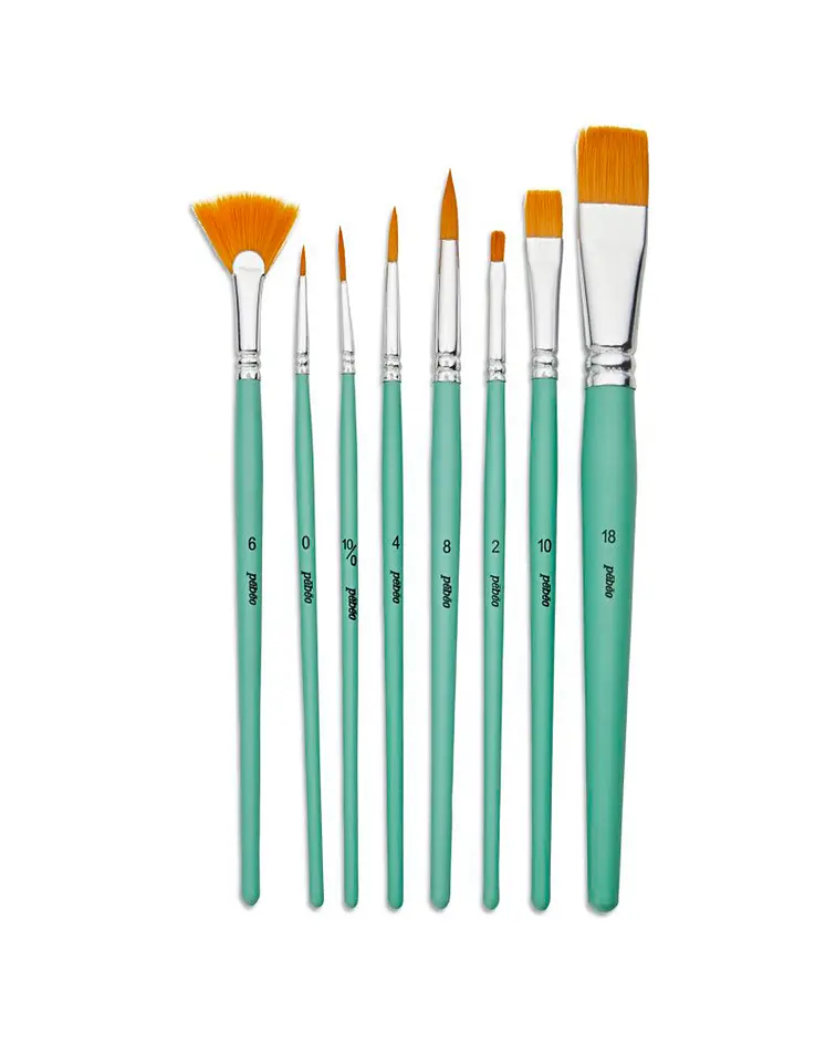 Set de Pinceles 8 Sintéticos con Abanico Surtido Pebeo