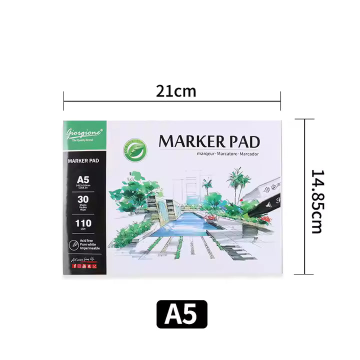 Croquera Marker Pad A5 Giorgione 110gr. 30 Hjs.
