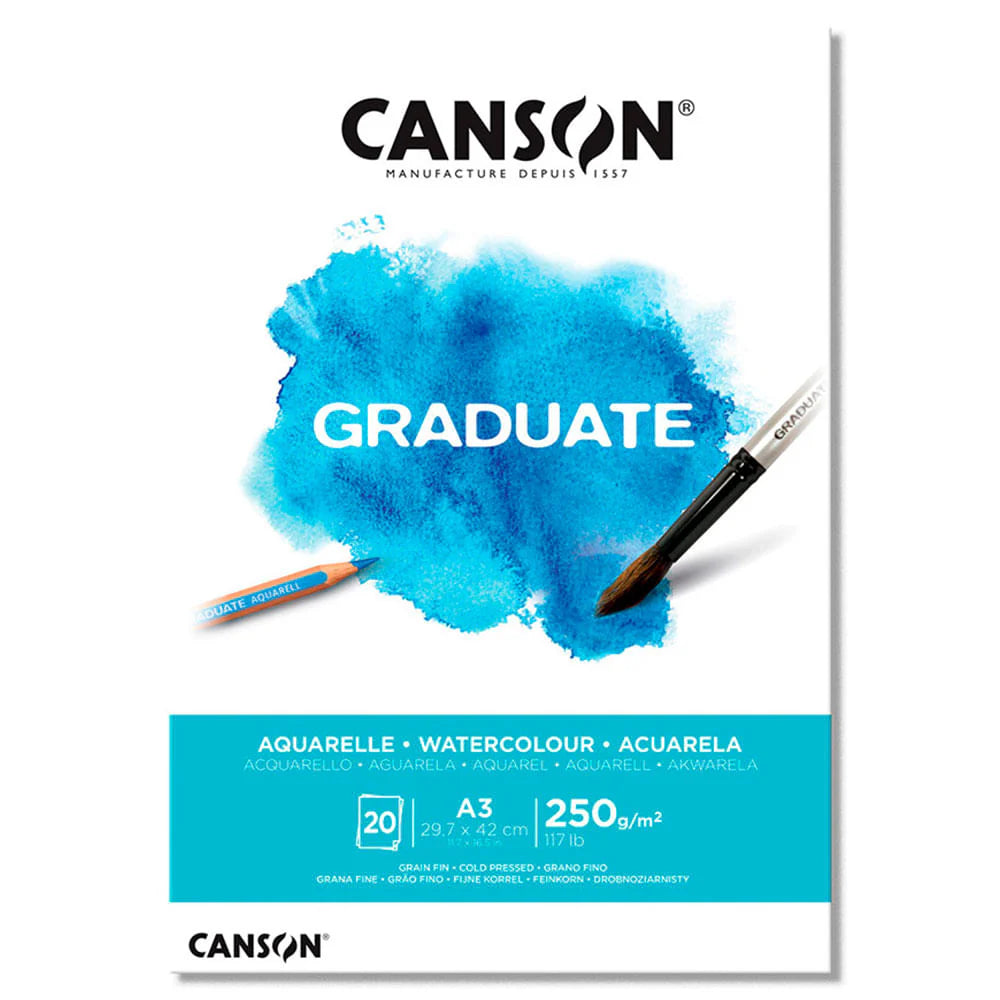 Canson Graduate - Block Acuarela 20 hojas 250 g/m2