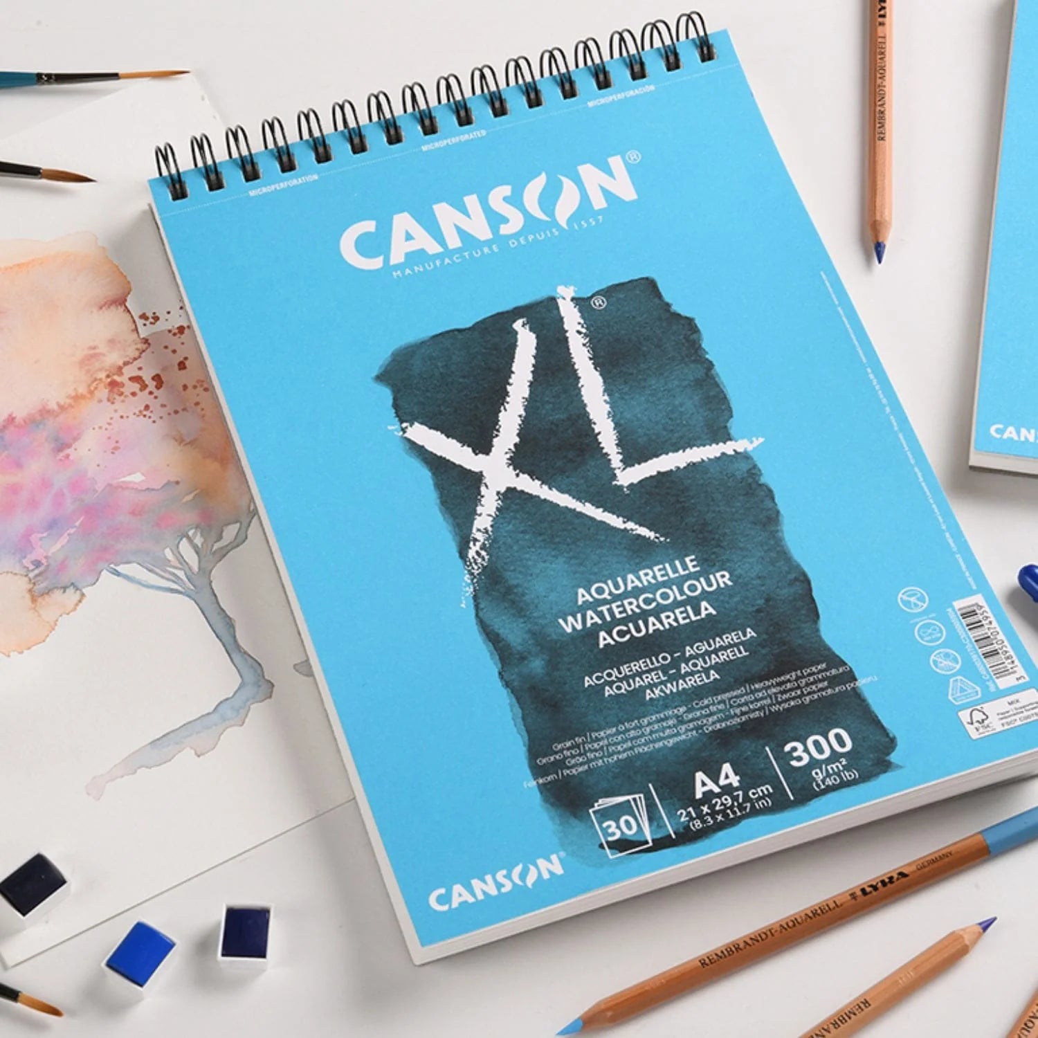 Canson XL - Croquera para Acuarela Aquarelle 300 g/m2