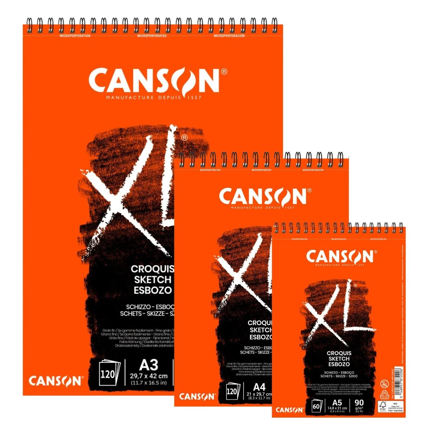 Canson XL - Croquera para Bocetos Croquis 90 g/m2