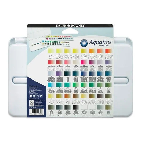 Daler And Rowney - Acuarelas Aquafine Travel - 48 Colores + Pincel