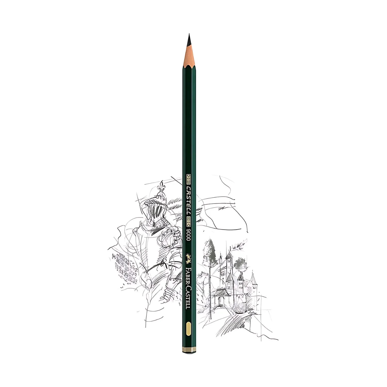 Faber-Castell 9000 - Set 12 Lápices Grafito B, Bellas Artes