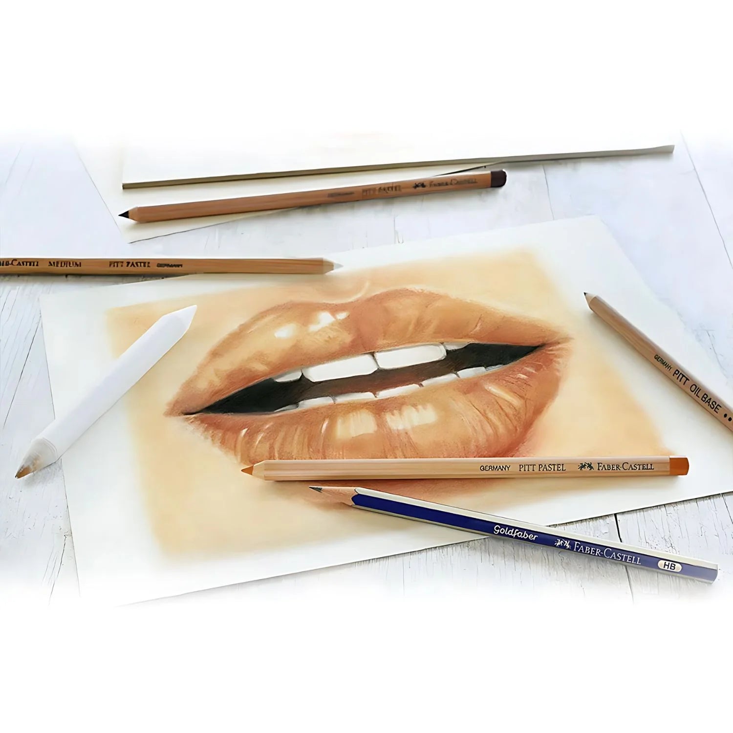 Faber-Castell - Kit Dibujo Classic Sketch Set Pastel, 6 Piezas