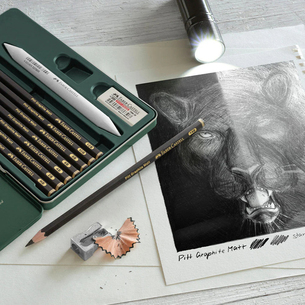 Faber Castell Pitt - Set 11 Lápices Grafito Graphite Matt