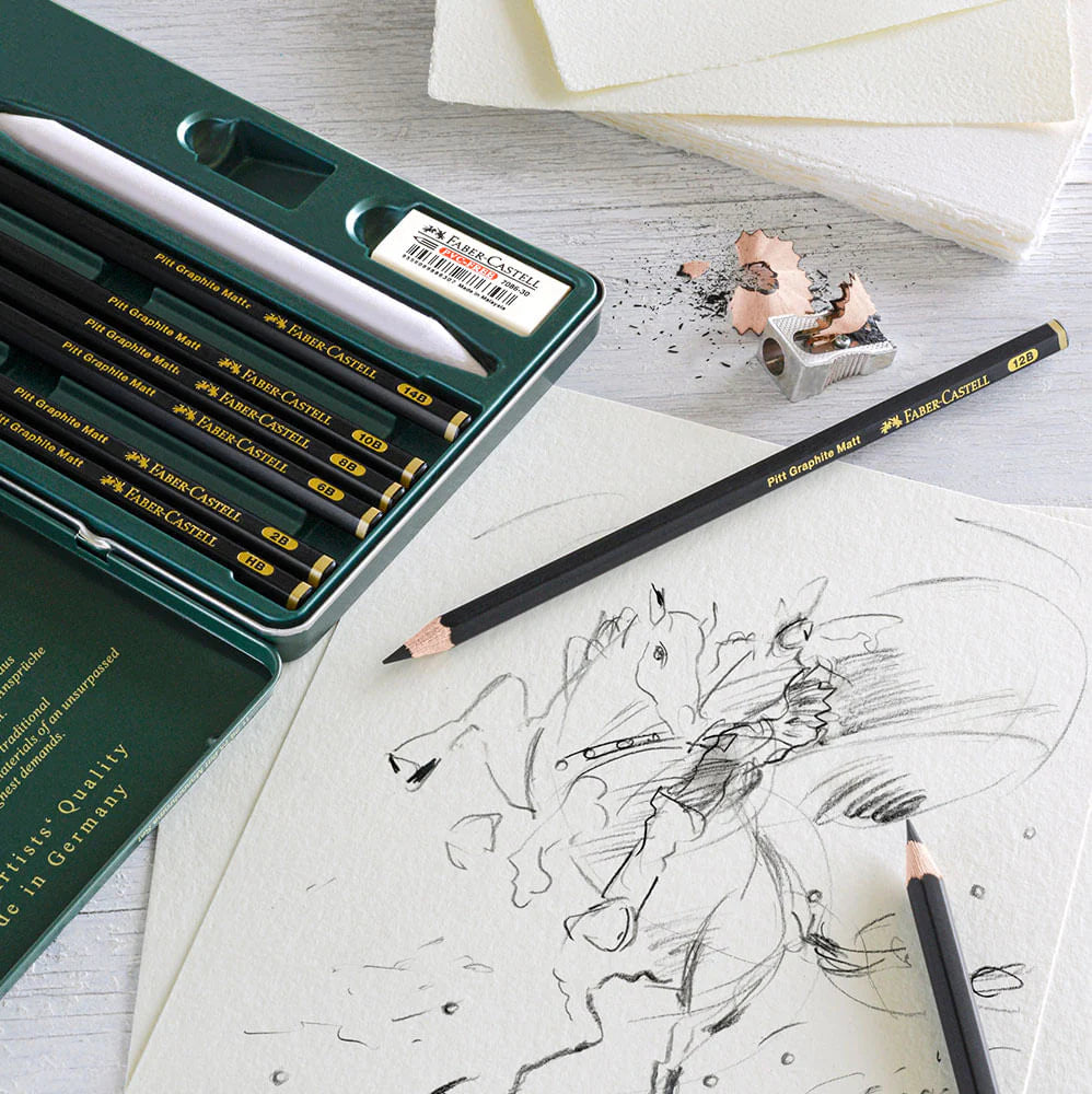 Faber Castell Pitt - Set 11 Lápices Grafito Graphite Matt