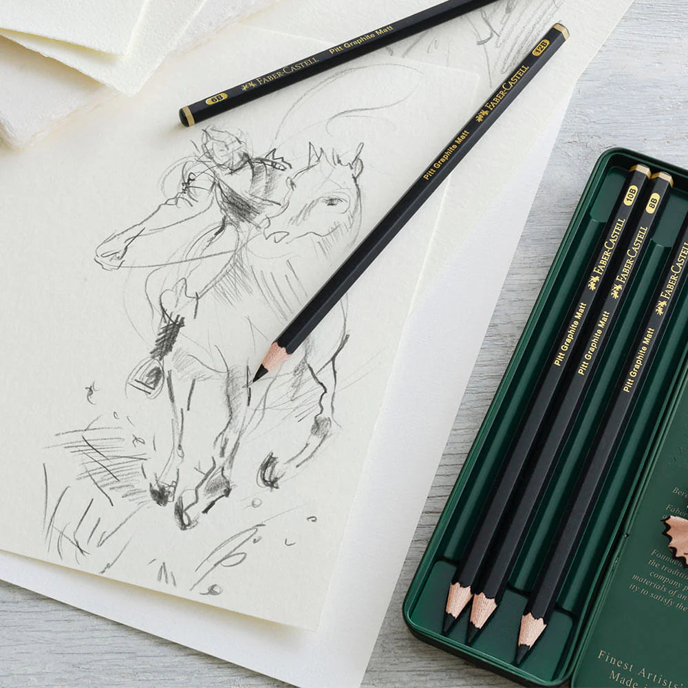 Faber Castell Pitt - Set 6 Lápices Grafito Graphite Matt