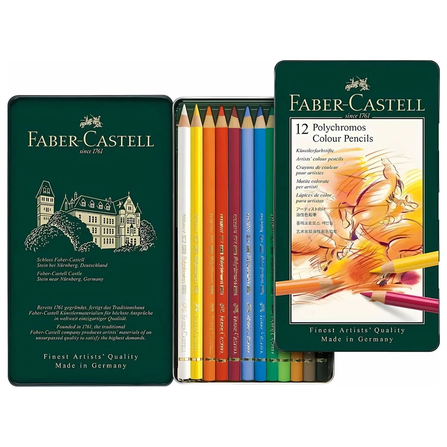 Faber Castell Polychromos - Set 12 Lápices