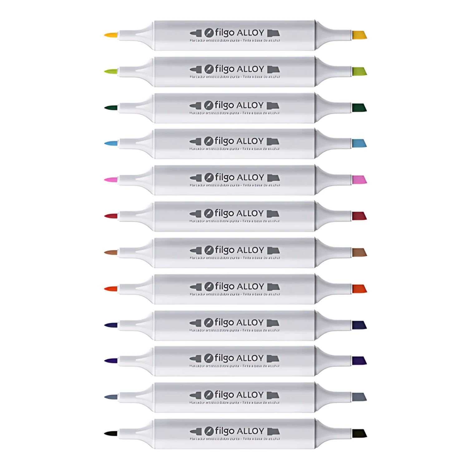 Filgo Alloy - Set 12 Marcadores al Alcohol Tonos Clásicos