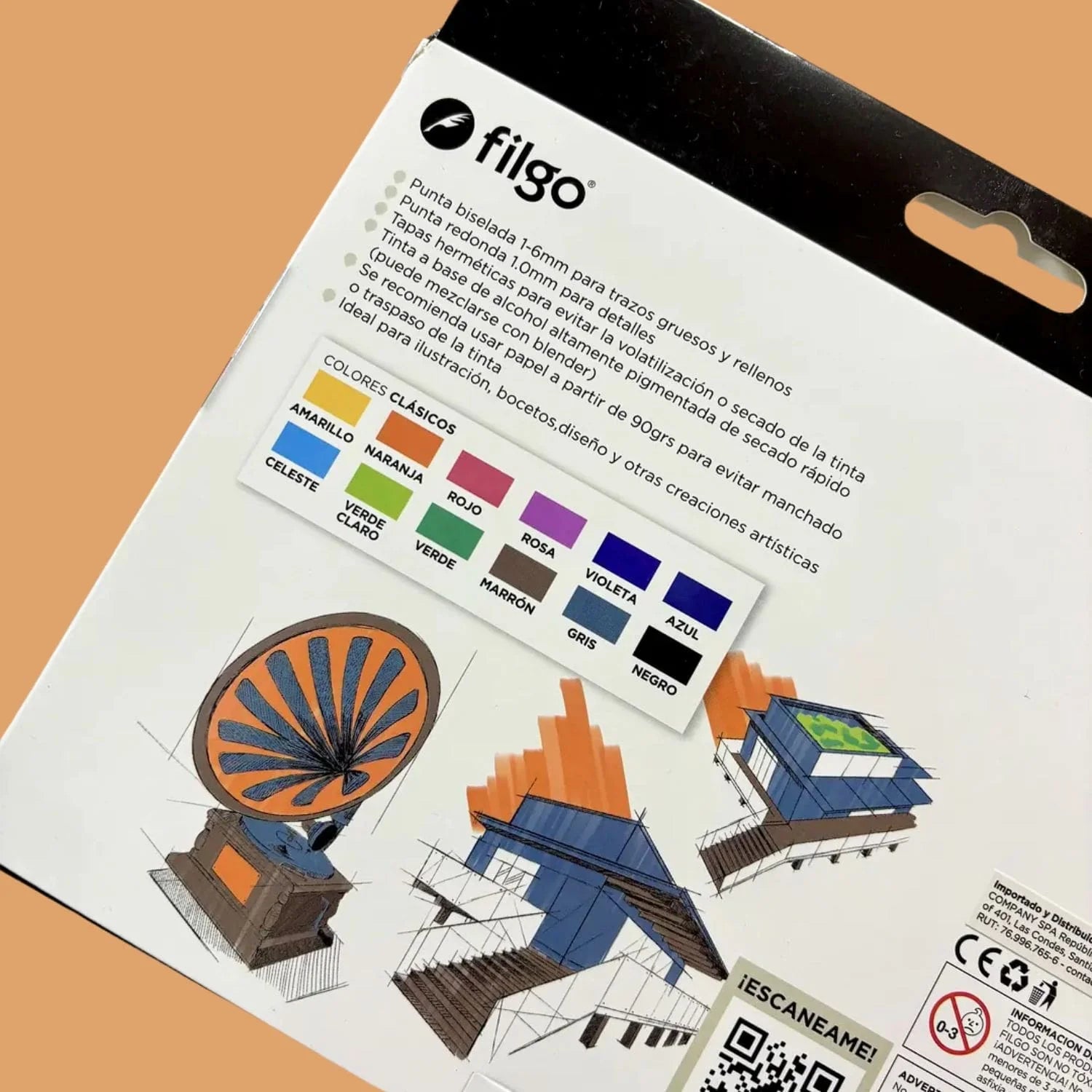 Filgo Alloy - Set 12 Marcadores al Alcohol Tonos Clásicos