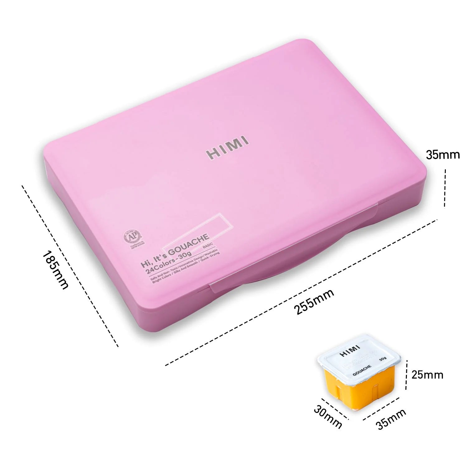 Himi - Set 24 Gouache Potes 30 g Estuche Rosado