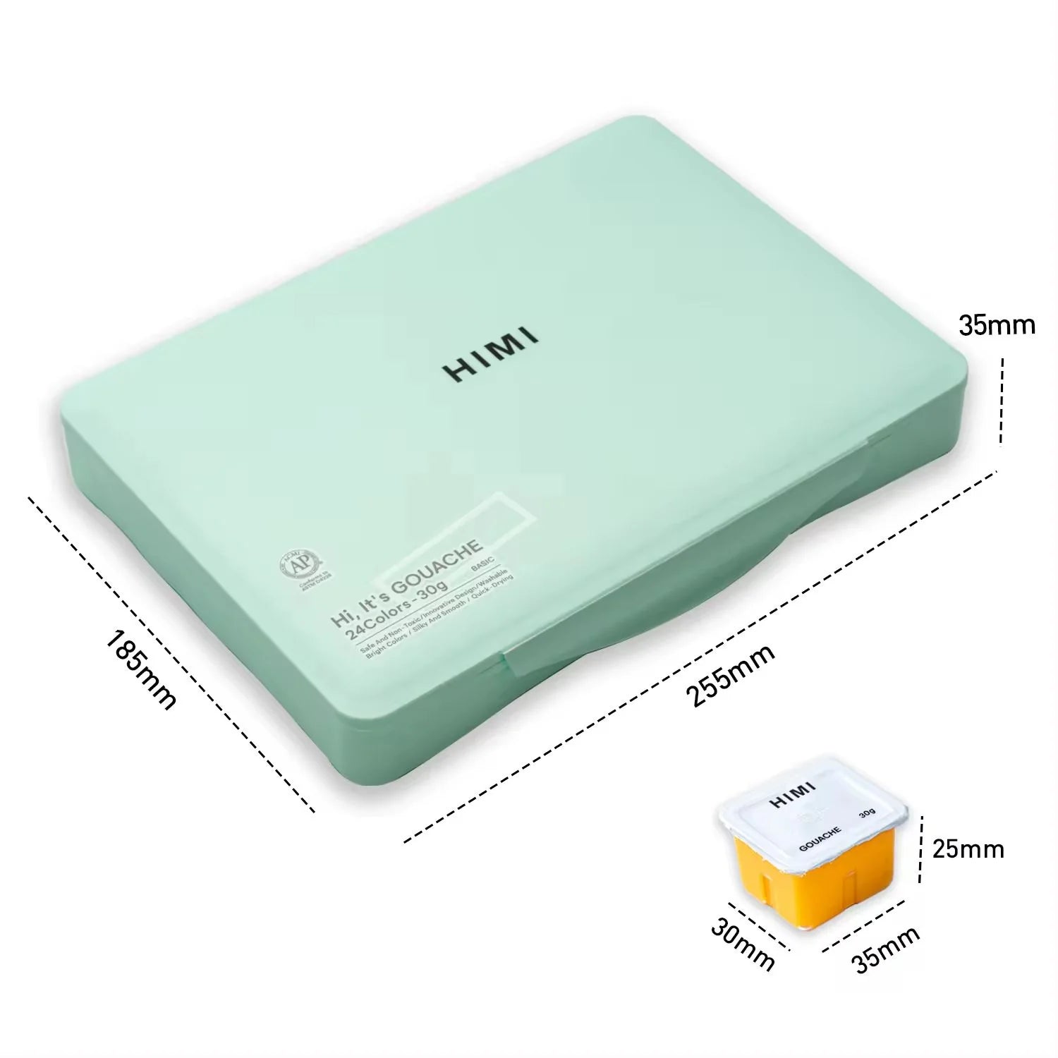 Himi - Set 24 Gouache Potes 30 g Estuche Verde