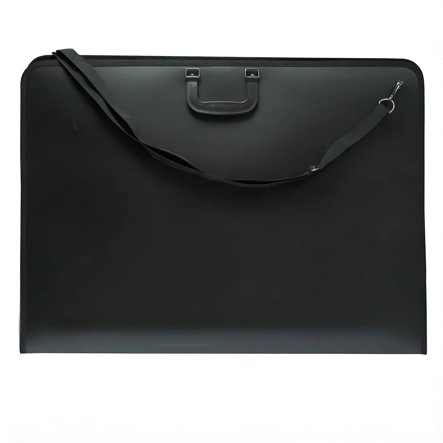 Maletín Portafolios Negro con Correa y Bolsillo