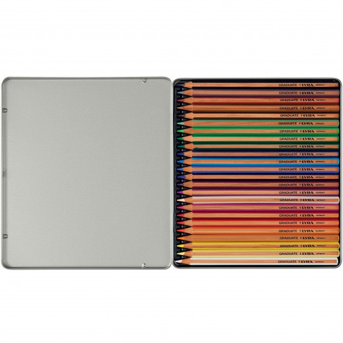 Lápices de Colores Lyra Graduate 24 Colores CAJA METALICA