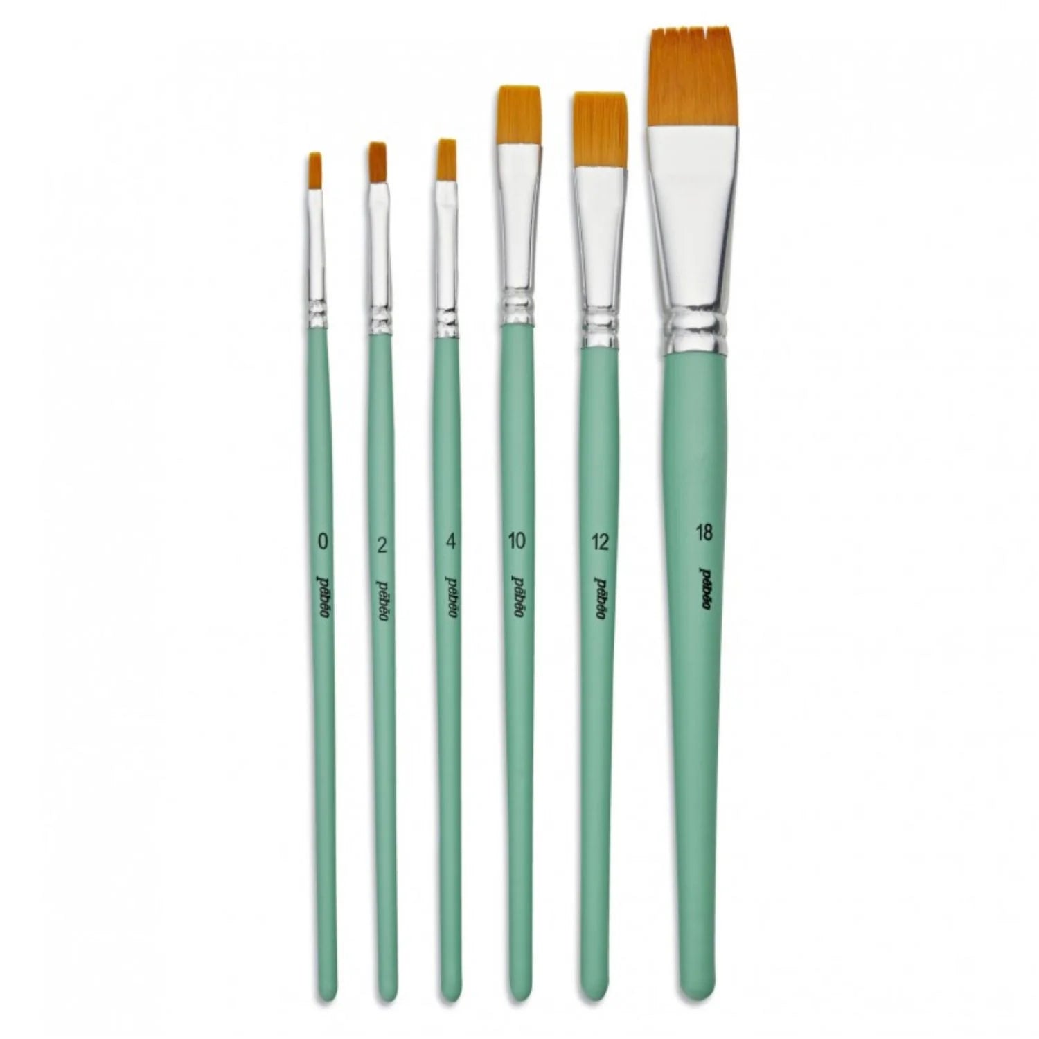 Set de 6 Pinceles Mango Corto Plano Pebeo