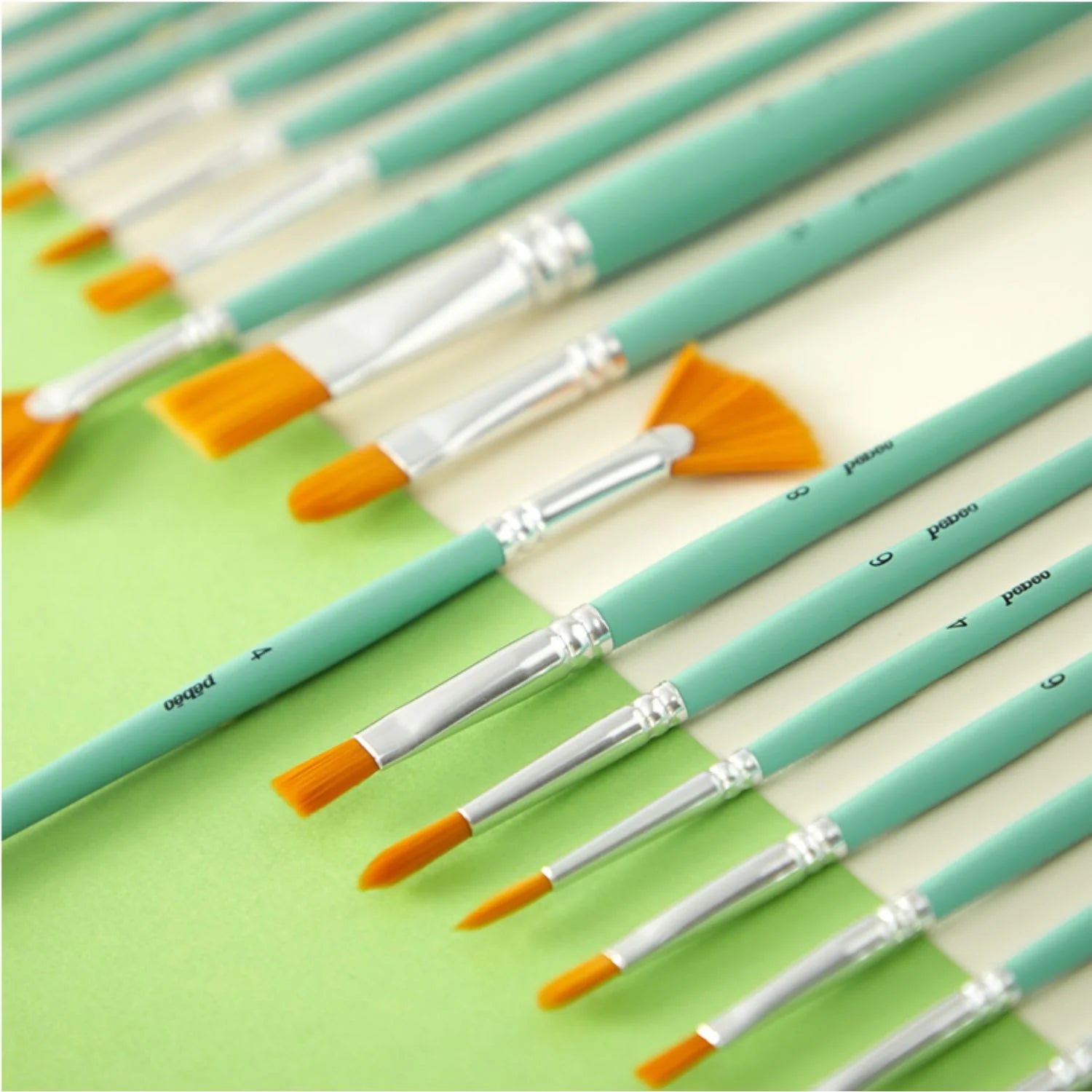 Set de 6 Pinceles Mango Corto Plano Pebeo