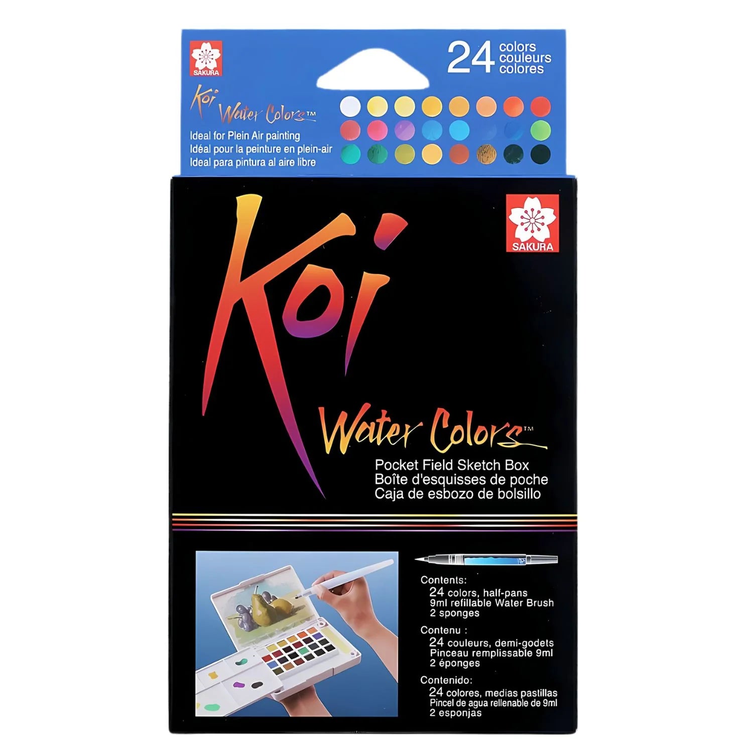 Sakura Koi - Set 24 Acuarela Con Accesorios