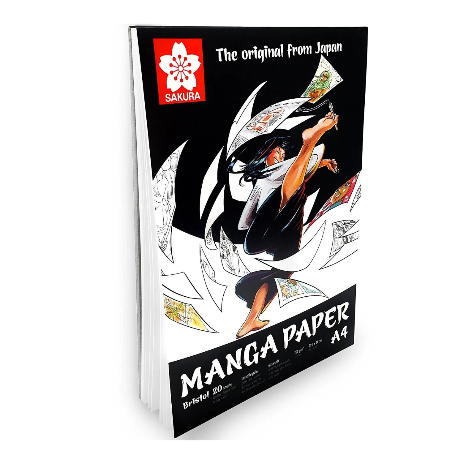 Sakura Manga Paper - Pad Bristol 20 Hojas, 250 g/m2