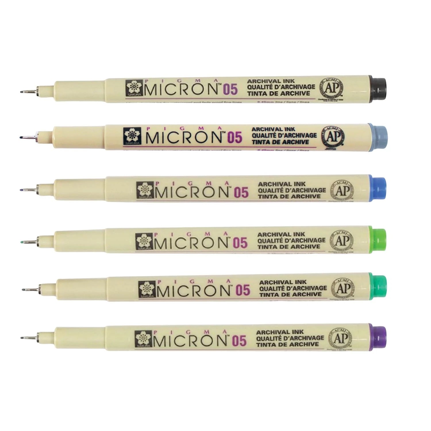 Set de Tiralínea Pigma Micron Sakura 0.5 Mandala 6 Col Fríos