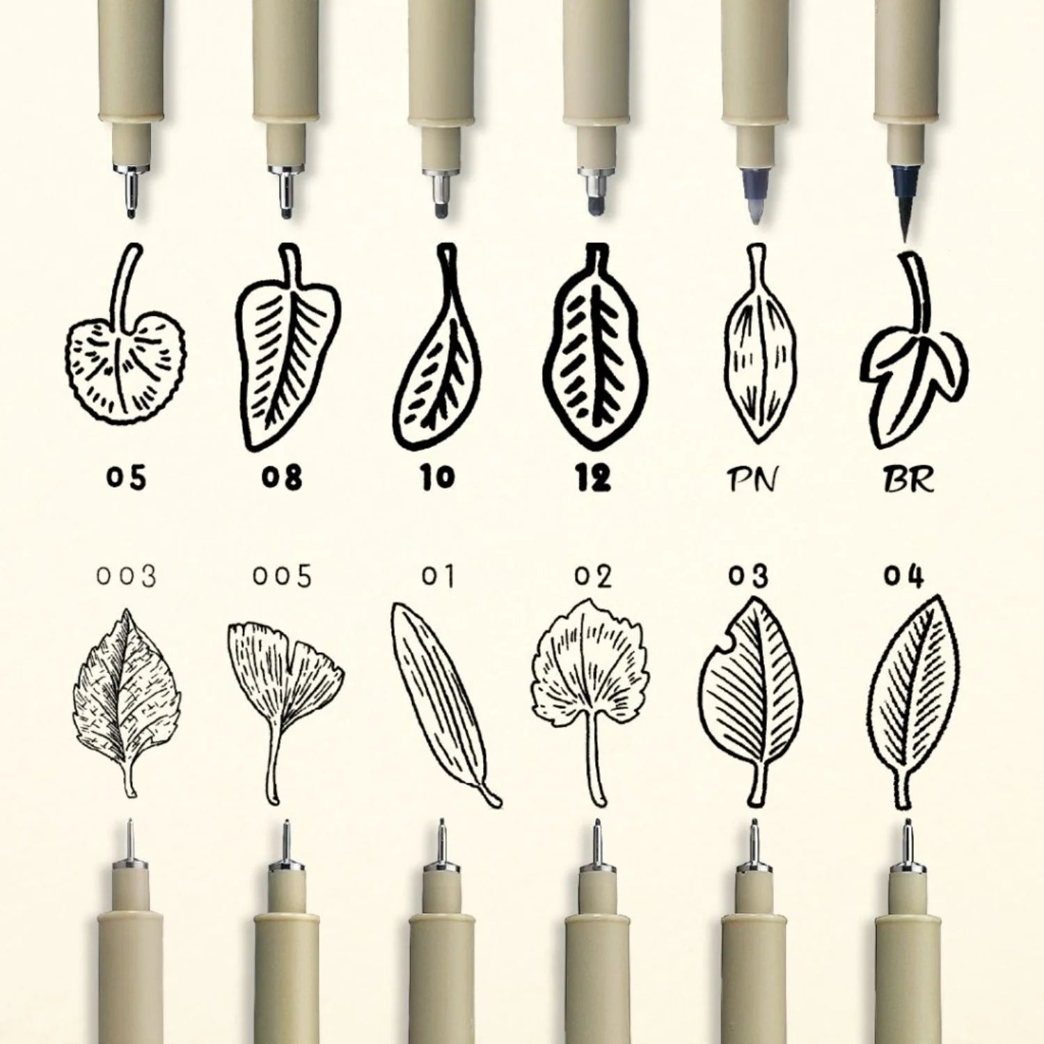 Set de Tiralínea Pigma Micron Sakura Negro 6 Grosores