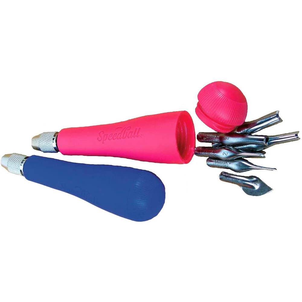 Speedball - Kit Gubias 2 2 Mangos y 6 Cortadores de Linóleo