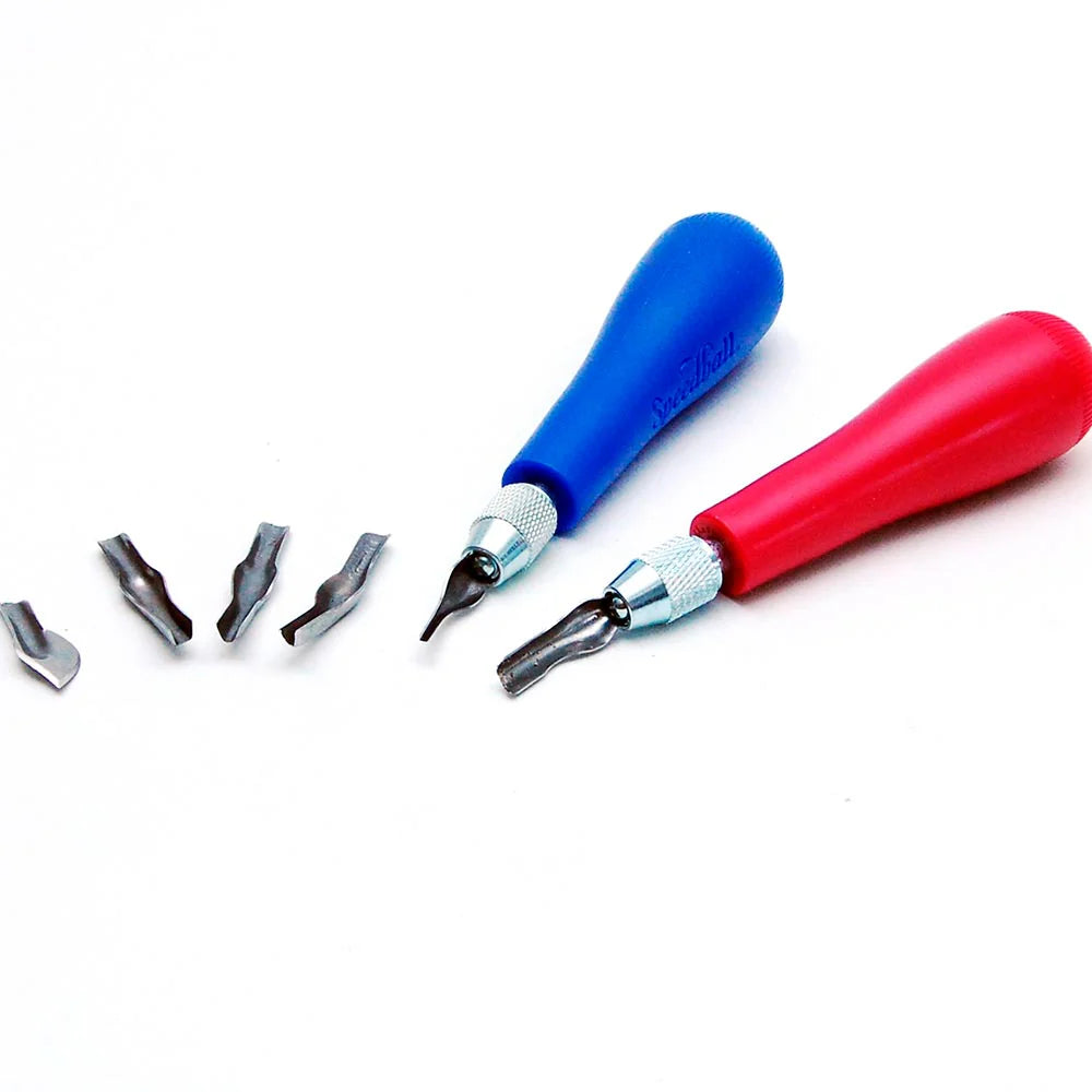 Speedball - Kit Gubias 2 2 Mangos y 6 Cortadores de Linóleo