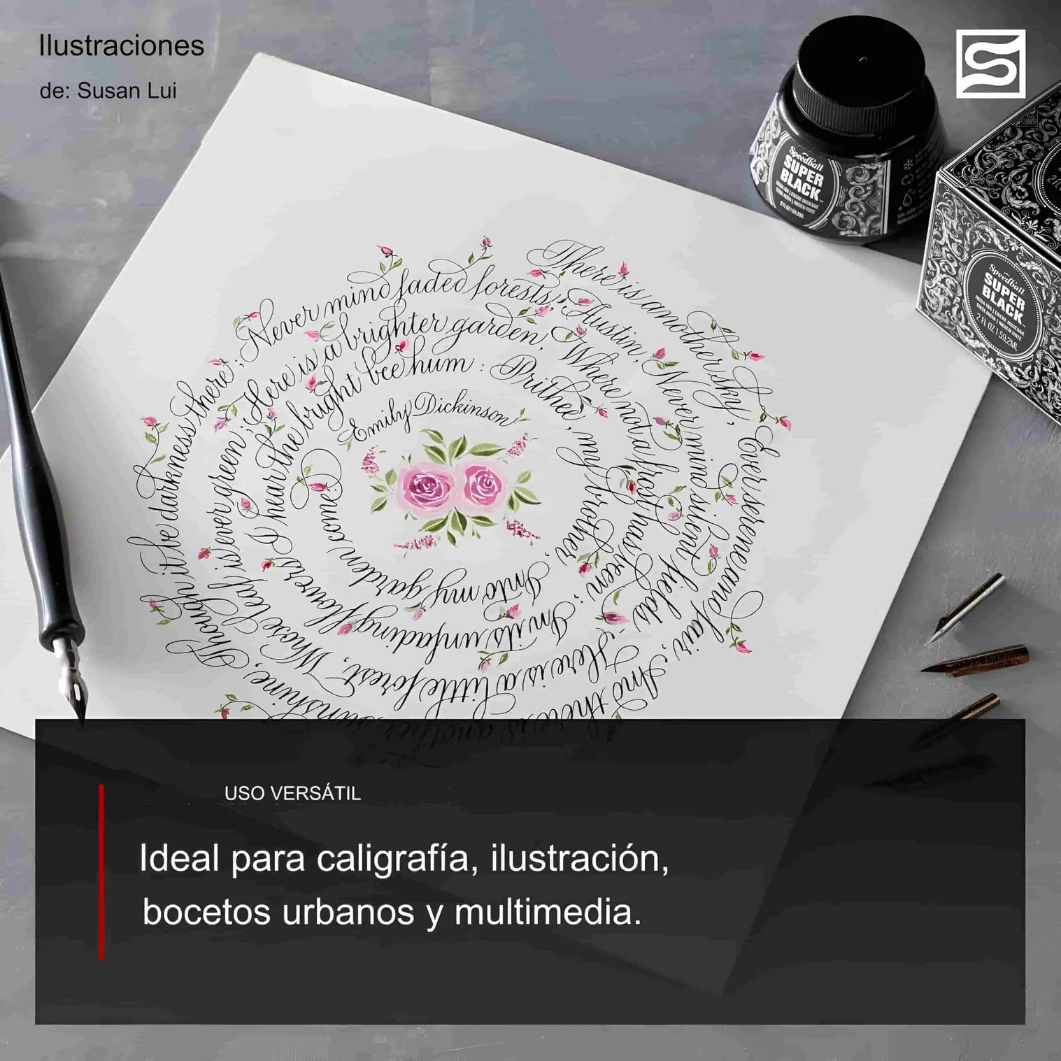 Speedball - Tinta China India Super Black 59.2 ml